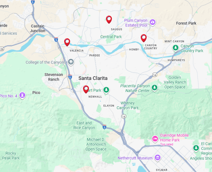Santa Clarita Valley Map